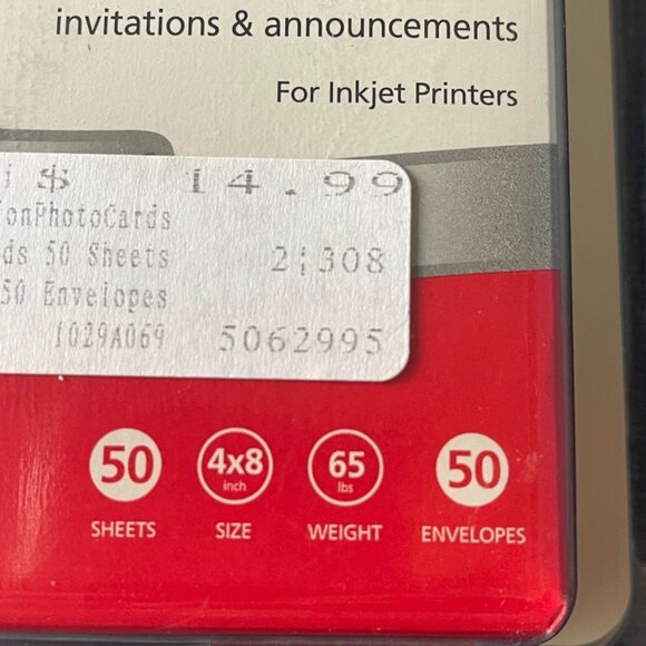 Canon All Occasion Photo Cards 4x8 cards 50 ct Holiday Greetings Invitations NEW - Picture 4 of 4